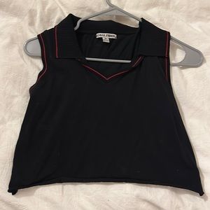 Collared crop top